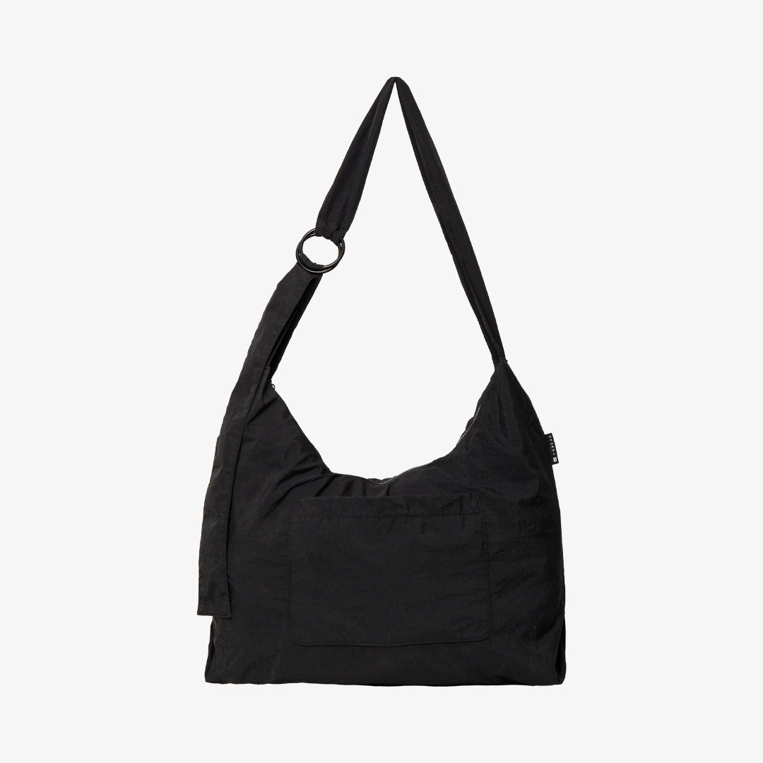 Black Slouchy Bag Packable Stylish Thread