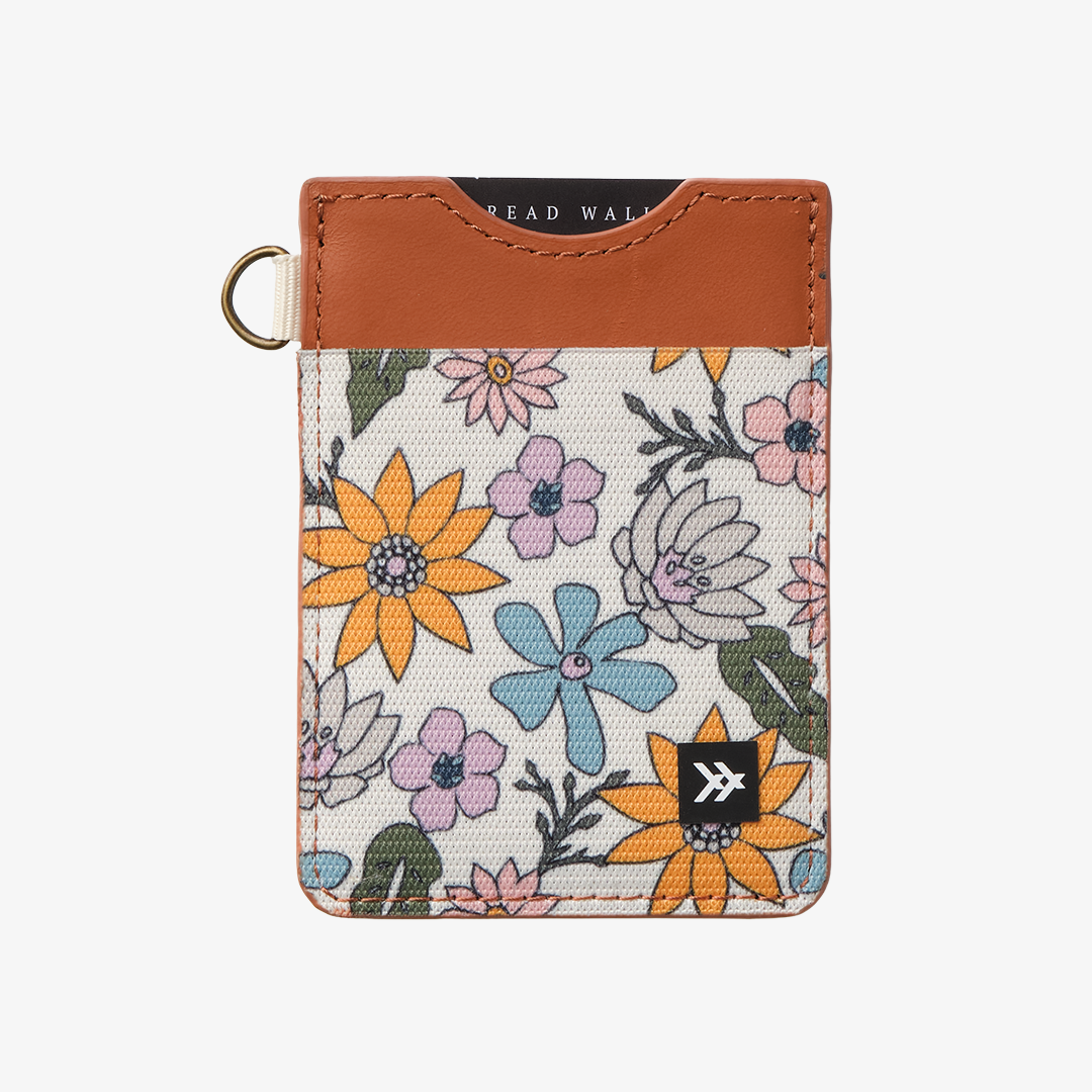 Mountain Flowers | Vertical Leather Wallet | RFID-Protected
