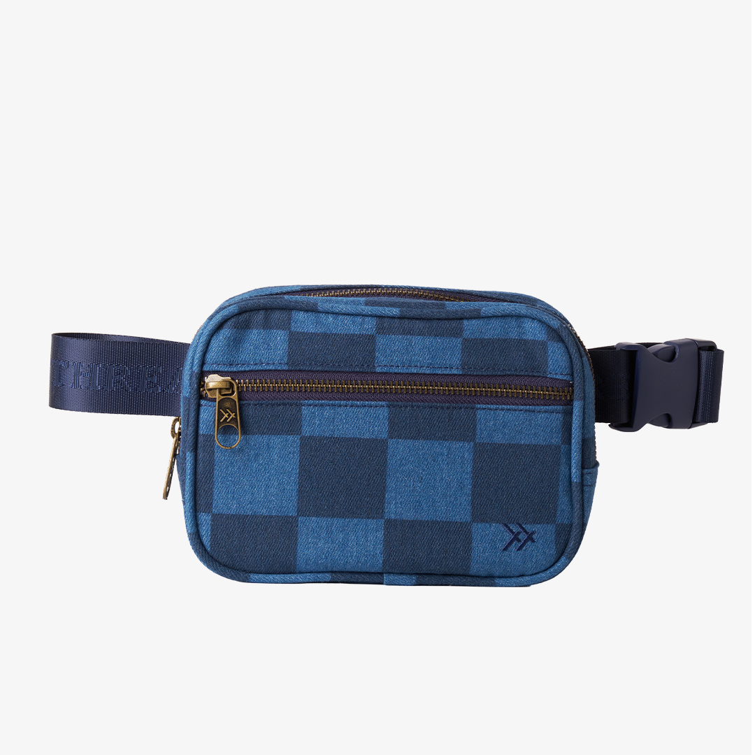 crossbody belt bag for travel Denim Check | (Fanny Pack) | Versatile & Stylish | Concerts, Travel, Errands Select item:Shower Curtain Ugly Stik 50th Anniversary Sling Bag For Women 15'2