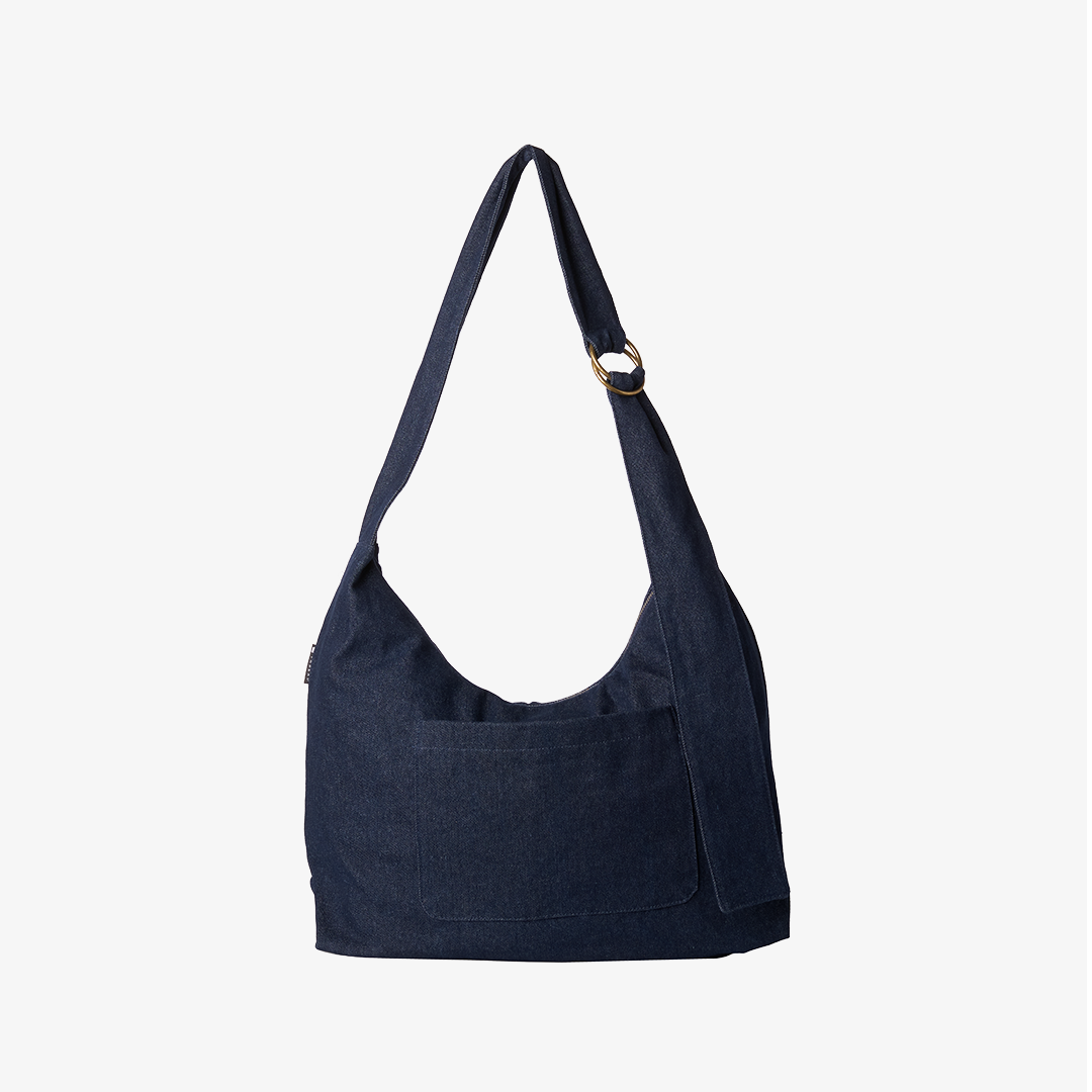 バッグ Slouch Denim Bag Black Denim | Small Slouchy Shoulder Bag | Packable & Stylish | Thread