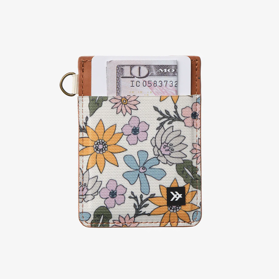 Mountain Flowers | Vertical Leather Wallet | RFID-Protected
