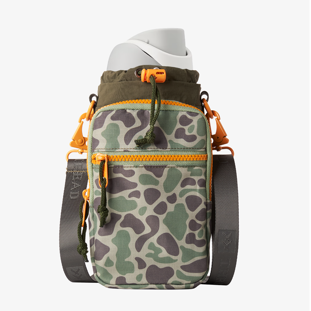 crossbody travel bag with water bottle holder Sherpani | Izzie | Adjustable drawstring drink pouch can fit 12 to 20 oz water bottles to keep adults and kids hydrated BAG MEASUREMENTS Crossbody water-resistant water bottle holder