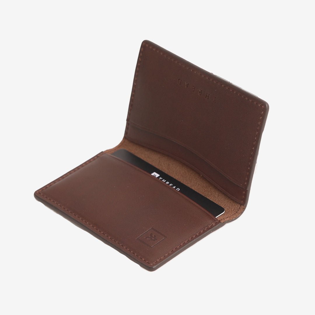 Chocolate colored bifold wallet