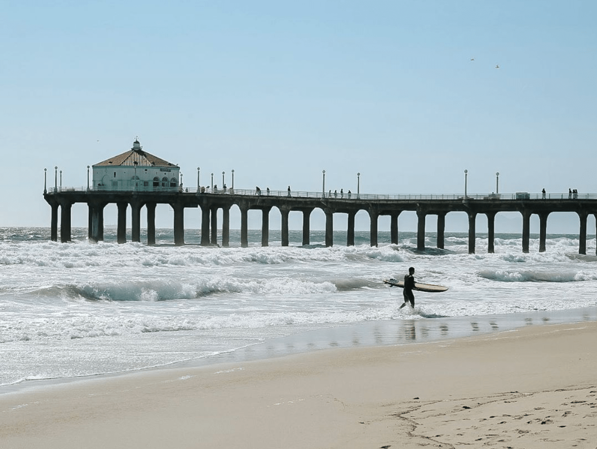 Surfer at Huntington Beach