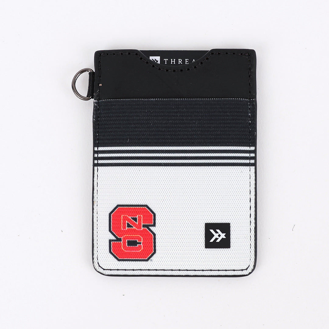 NC White Stripe Vertical Leather Wallet | Thread® · Thread®