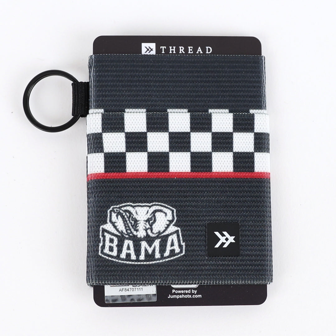Elastic Wallet - Alabama Black Checker - Thread®