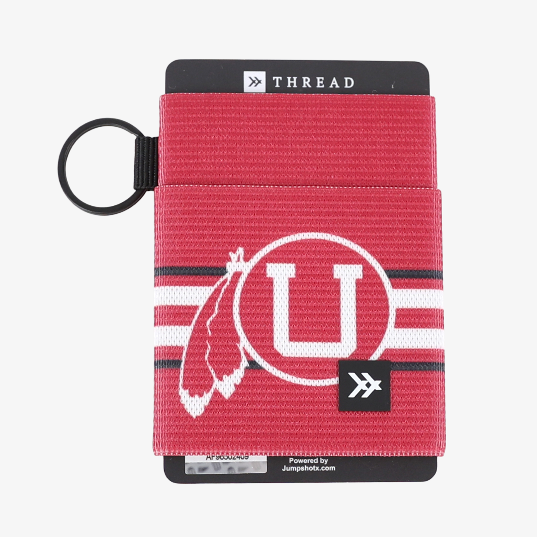 UofU Feather Red - Elastic Wallet