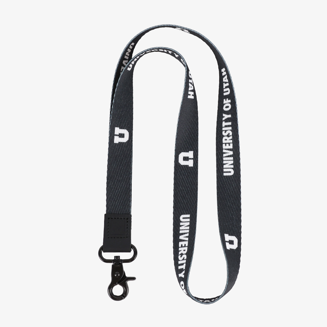 UofU Black - Neck Lanyard