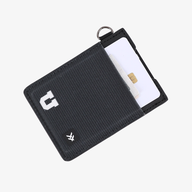 UofU Black - Vertical Leather Wallet