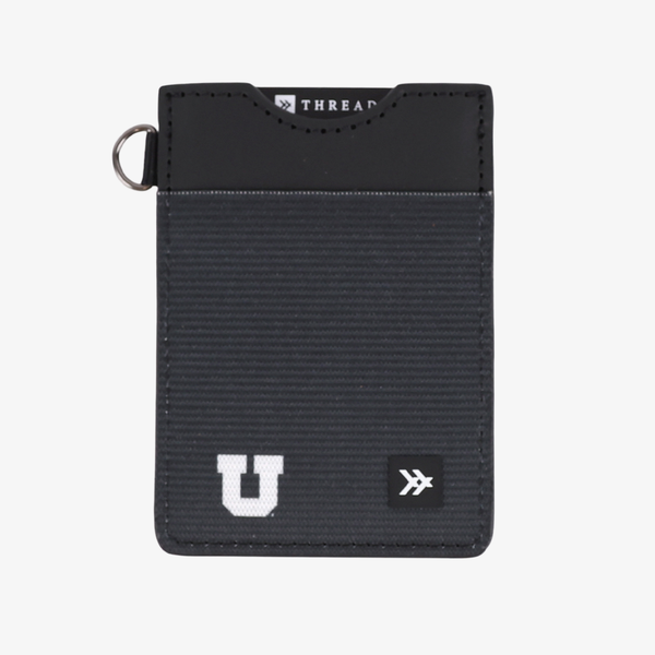UofU Black - Vertical Leather Wallet