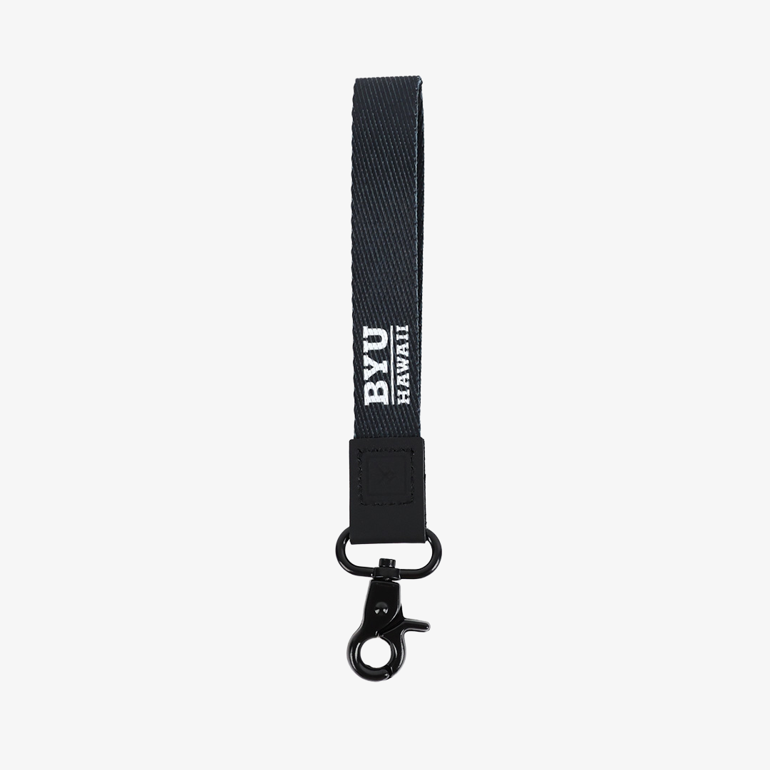 BYUH Black - Wristlet Keychain