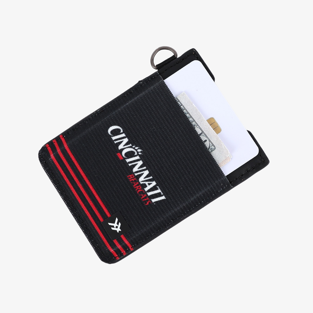 Cincinnati Black Stripes - Vertical Leather Wallet