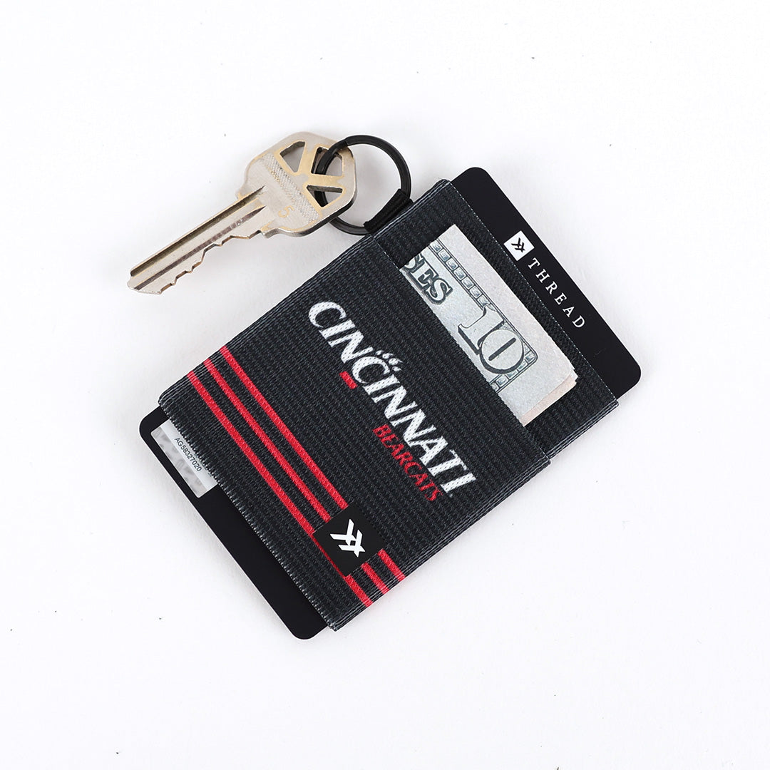 Elastic Wallet - Cincinnati Black Stripes - Thread®