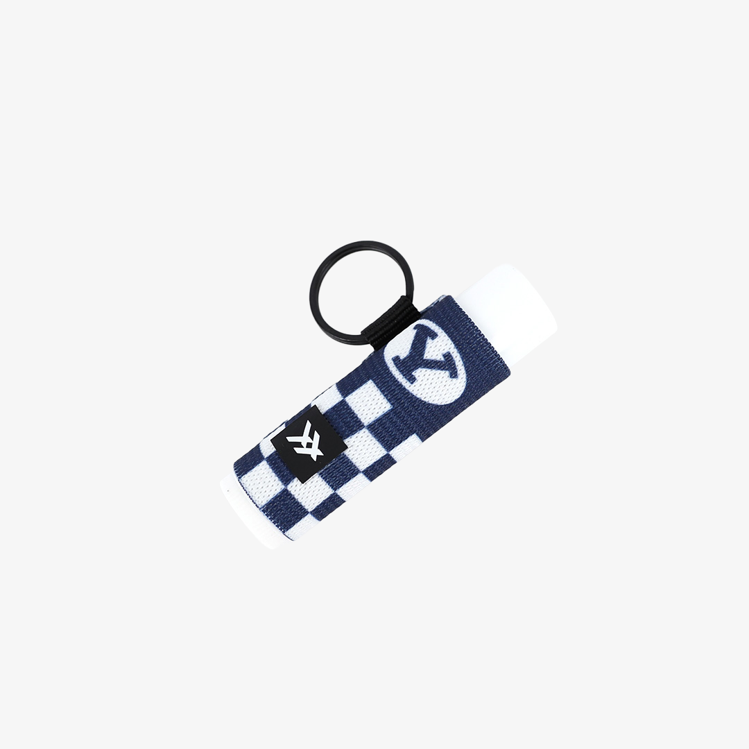 BYU Checker - Chapstick Holder Keychain