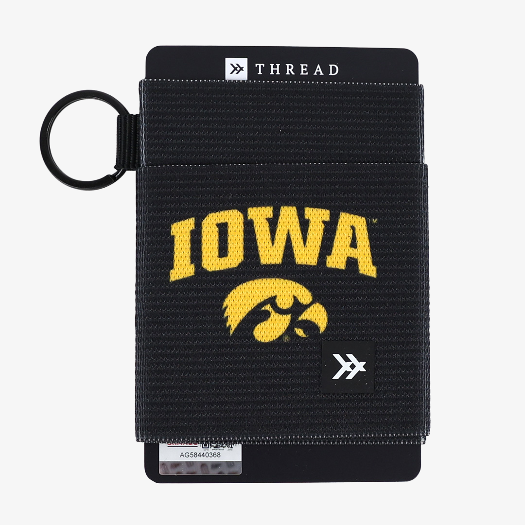 University of Iowa Black - Elastic Wallet