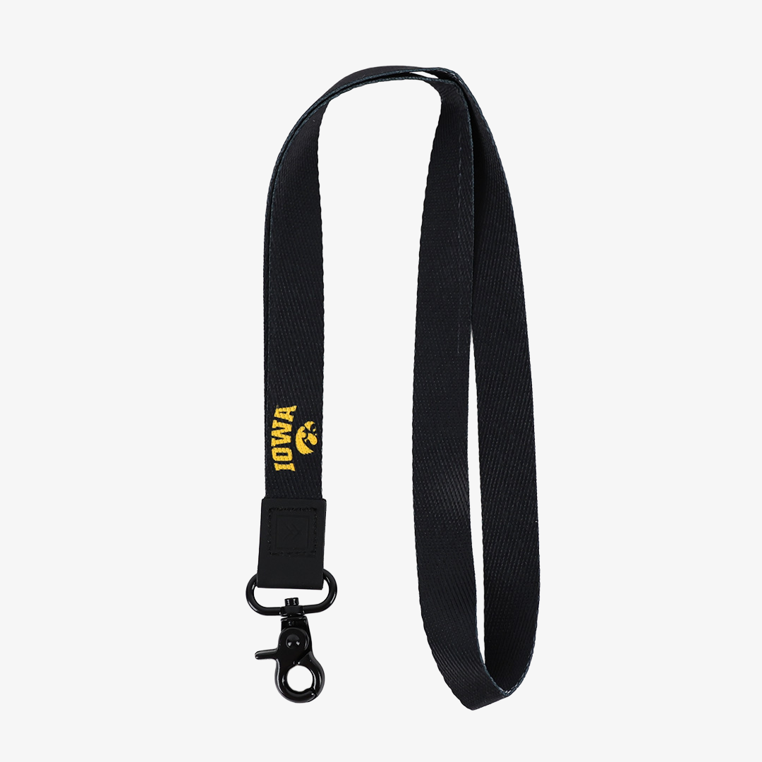 University of Iowa Black - Neck Lanyard