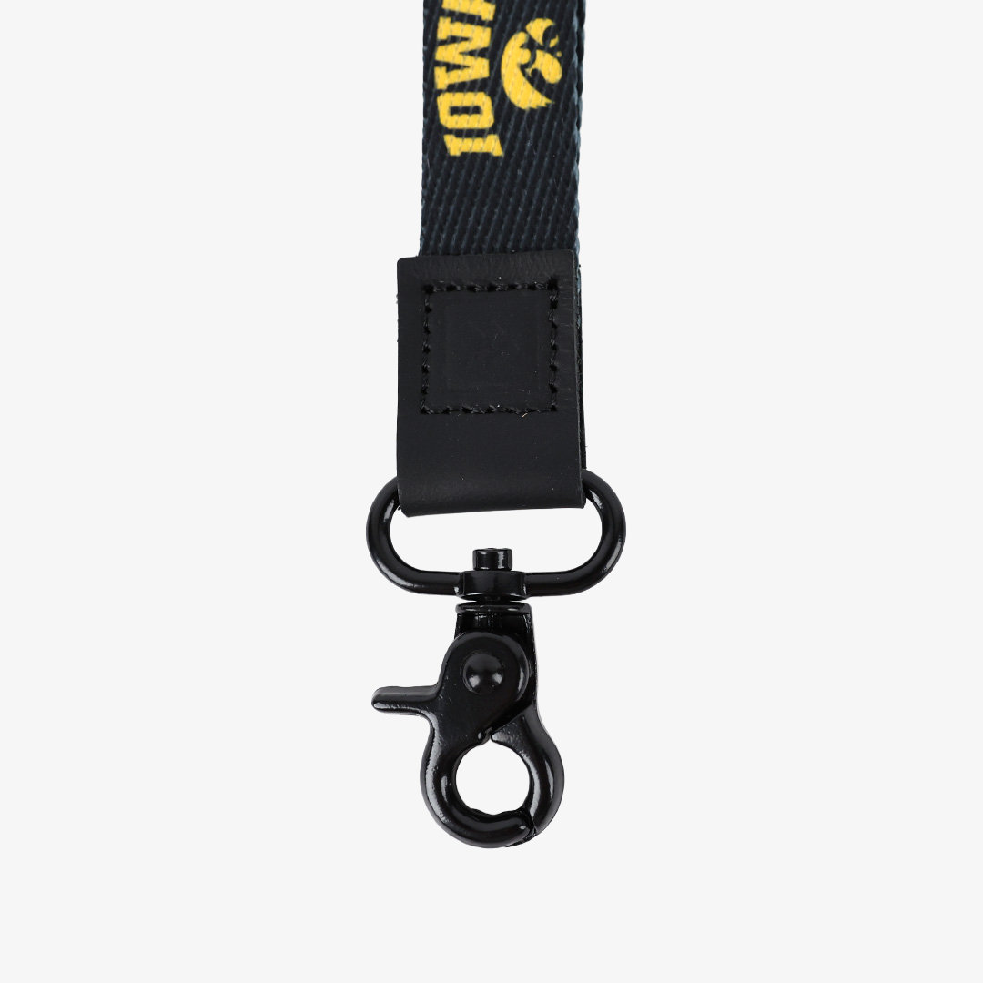 University of Iowa Black - Neck Lanyard