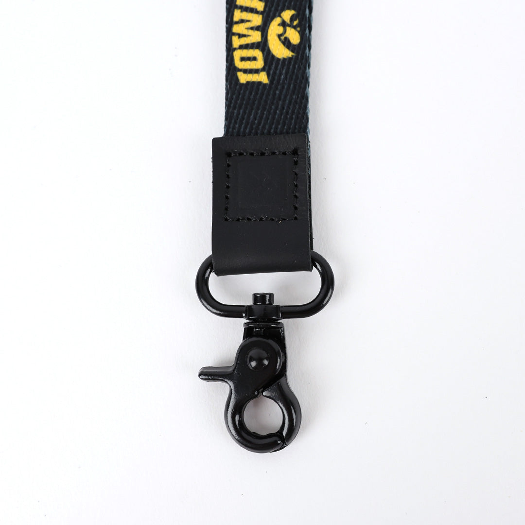 Wrist Lanyard - University of Iowa Black - Thread®