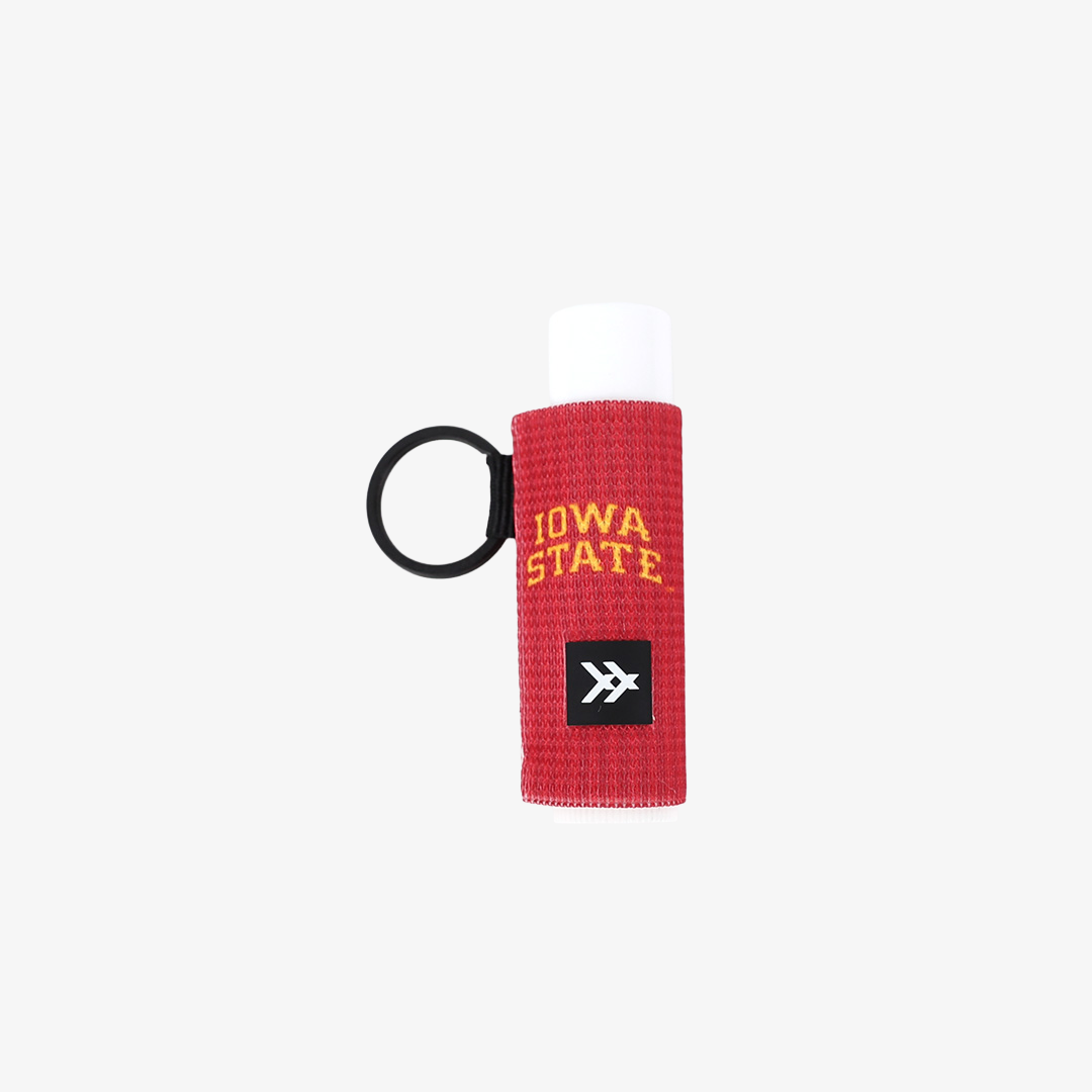 Iowa State Stripes - Chapstick Holder Keychain