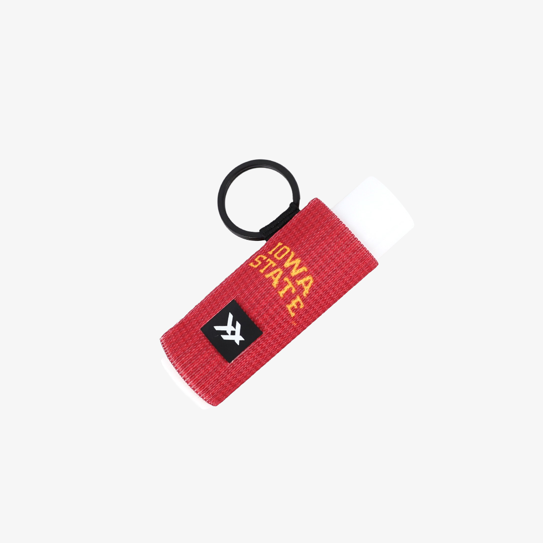 Iowa State Stripes - Chapstick Holder Keychain
