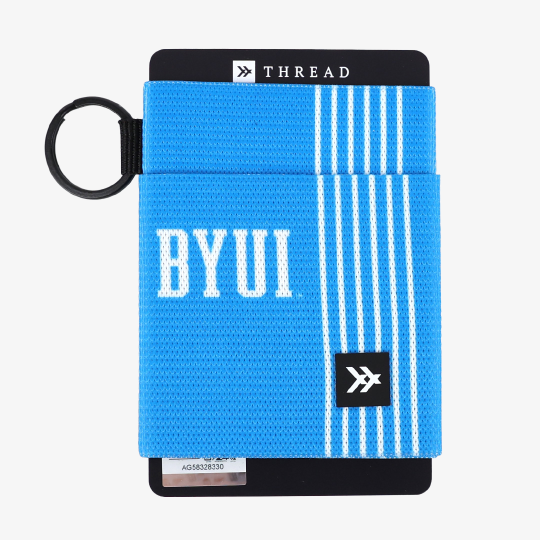 BYUI Blue Stripes - Elastic Wallet
