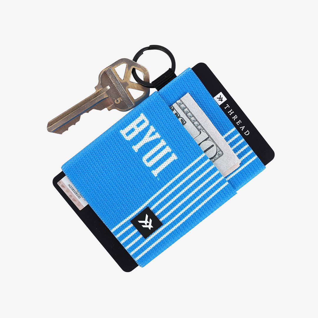 BYUI Blue Stripes - Elastic Wallet