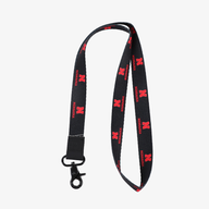Nebraska Black - Neck Lanyard