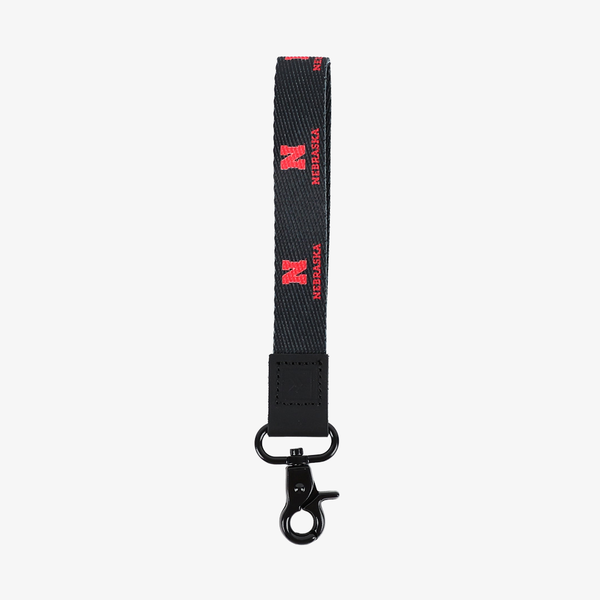 Nebraska Black - Wristlet Keychain