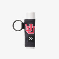 Chapstick Holder Keychain - UofU Interlocking Black - Thread®