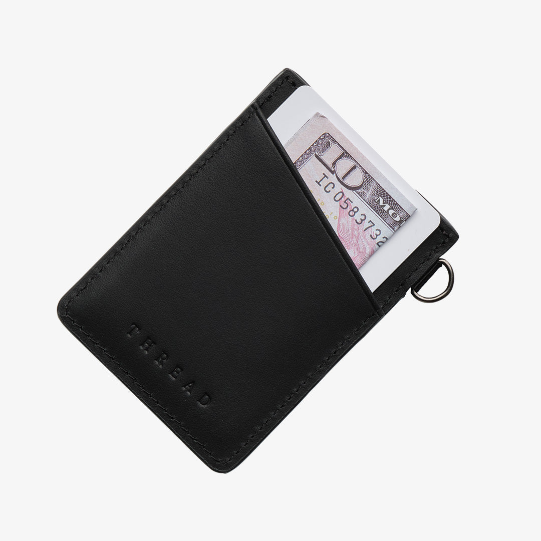Vertical Leather Wallet - UofU Interlocking White - Thread®