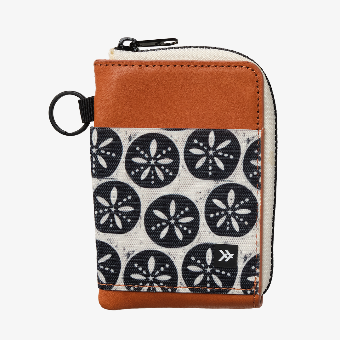 Leather Zip Wallet - Sand Dollar Black - Thread®