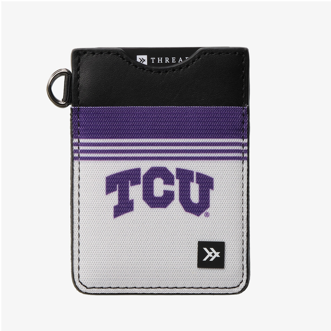 Vertical Leather Wallet - TCU White - Thread®