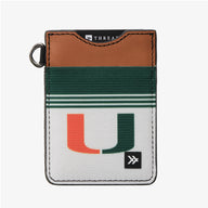 Vertical Leather Wallet - University of Miami White - Thread®