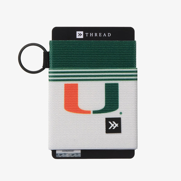 Elastic Wallet - University of Miami White - Thread®