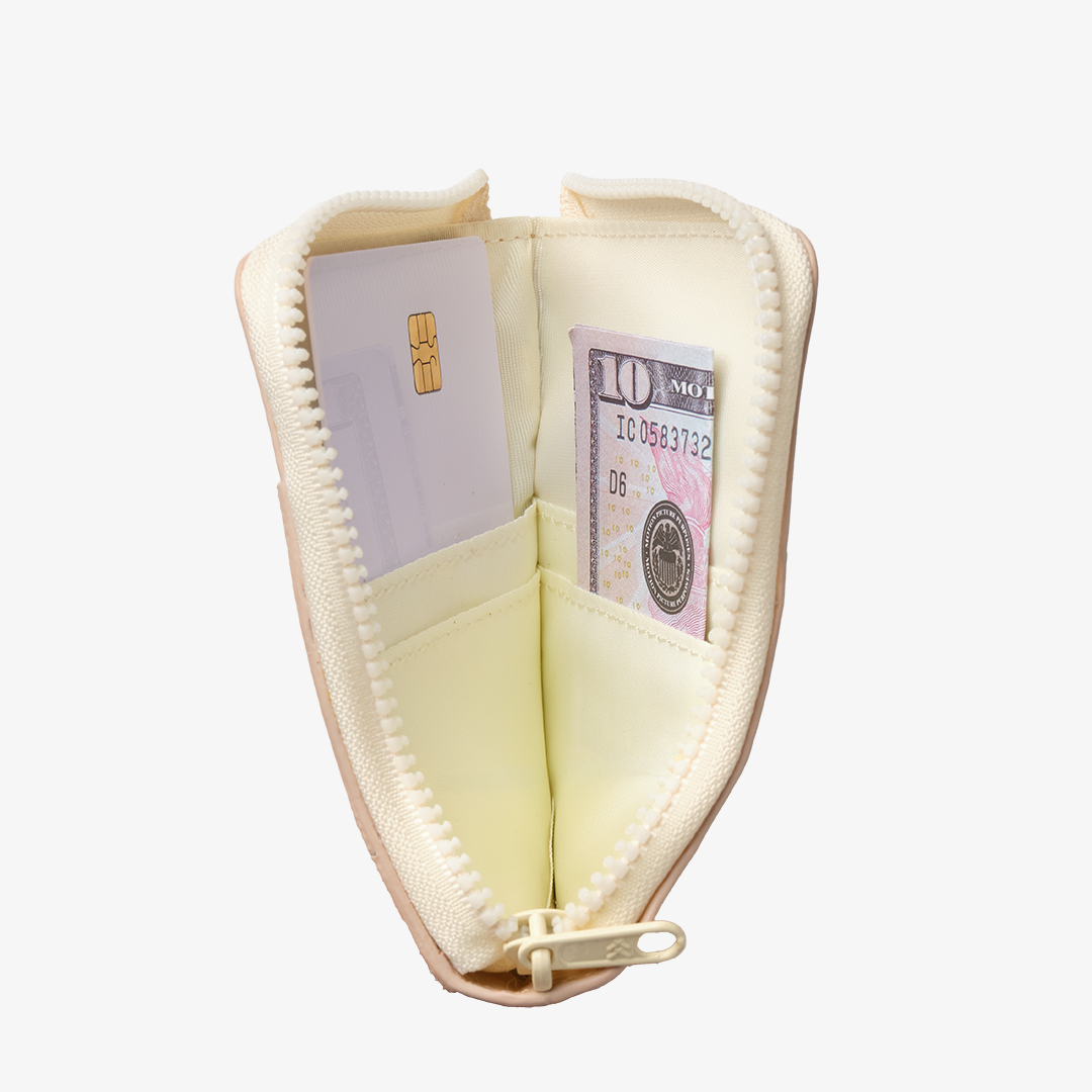 Leather Zip Wallet - Green Gingham - Thread®