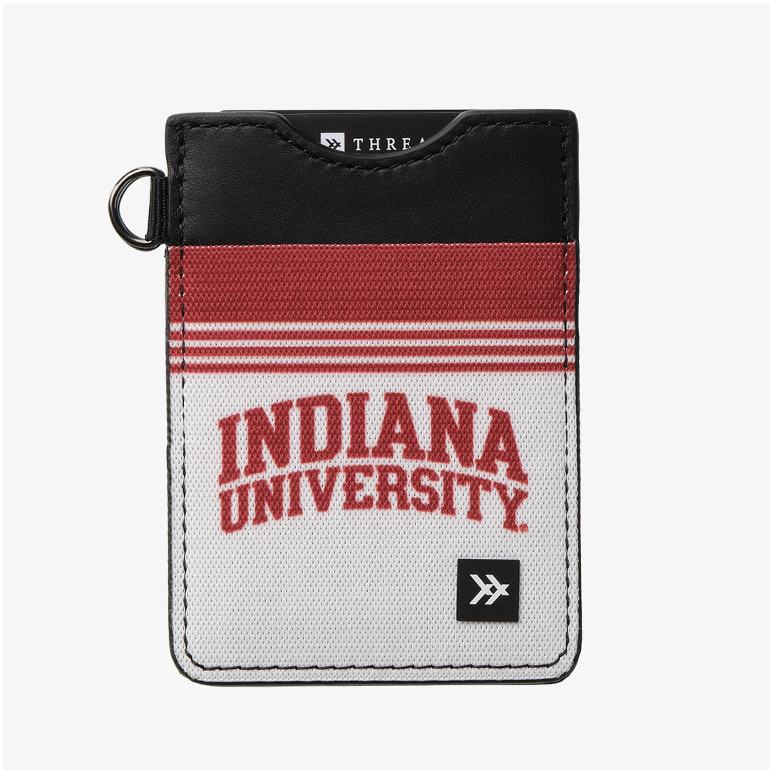 Vertical Leather Wallet - Indiana University White - Thread®
