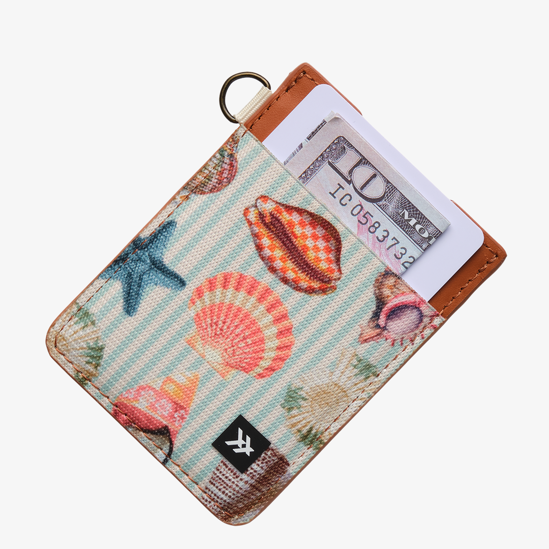 Vertical Leather Wallet - Shells - Thread®