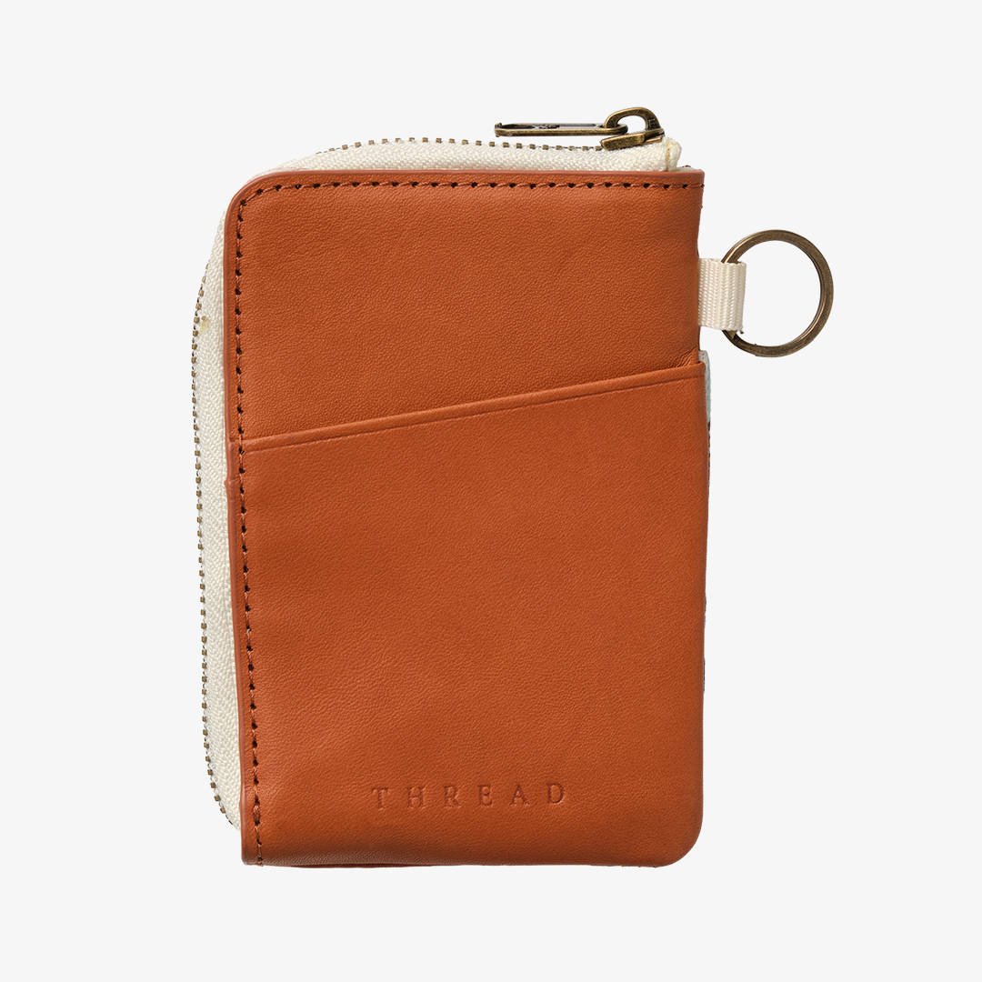 Leather Zip Wallet - Coral Crush - Thread®