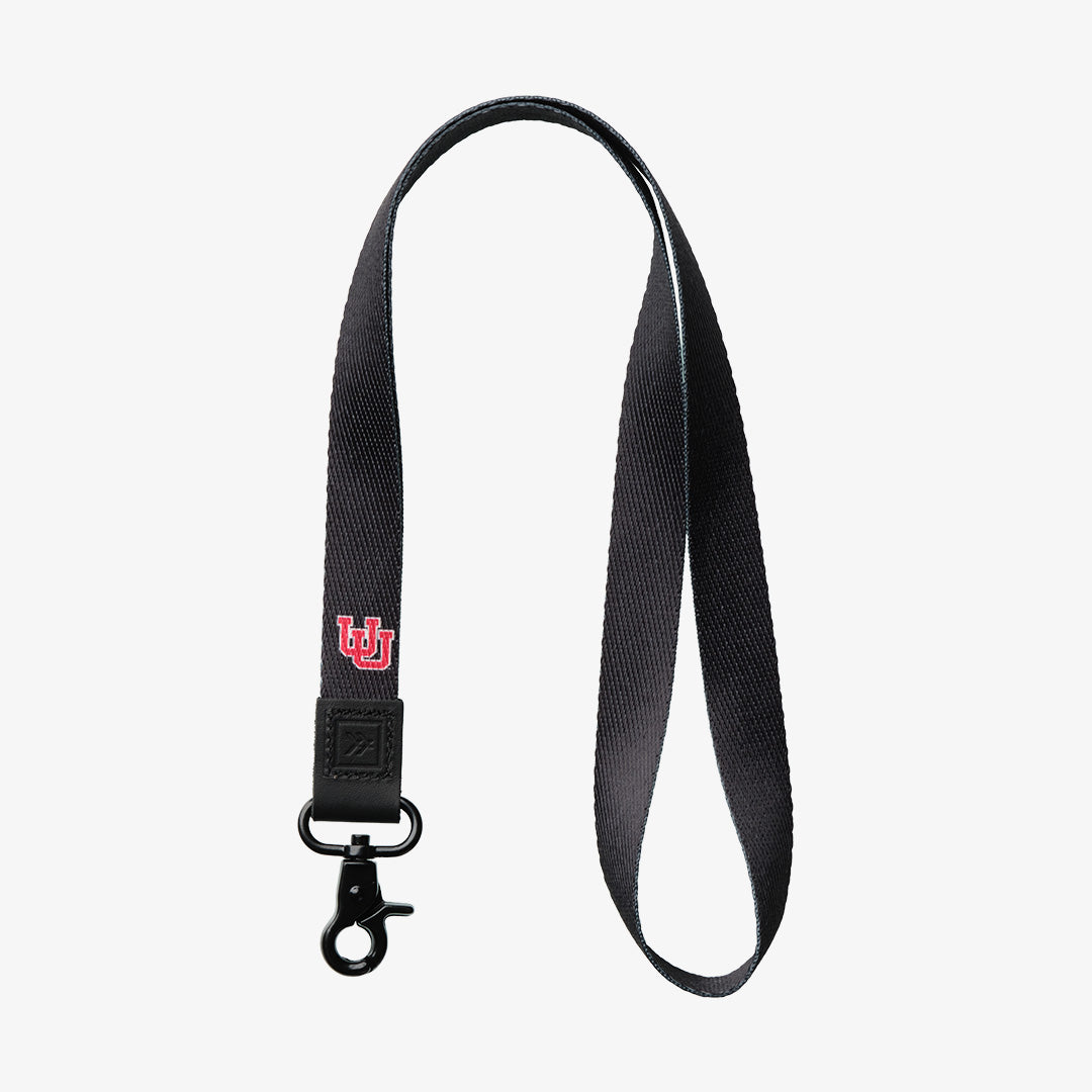 Neck Lanyard - UofU Interlocking Black - Thread®