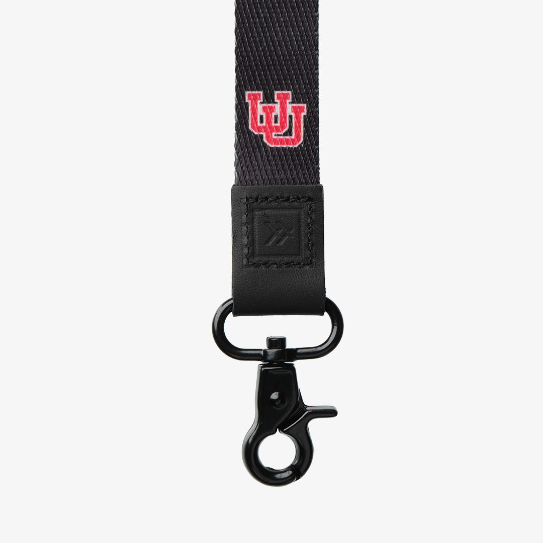Neck Lanyard - UofU Interlocking Black - Thread®