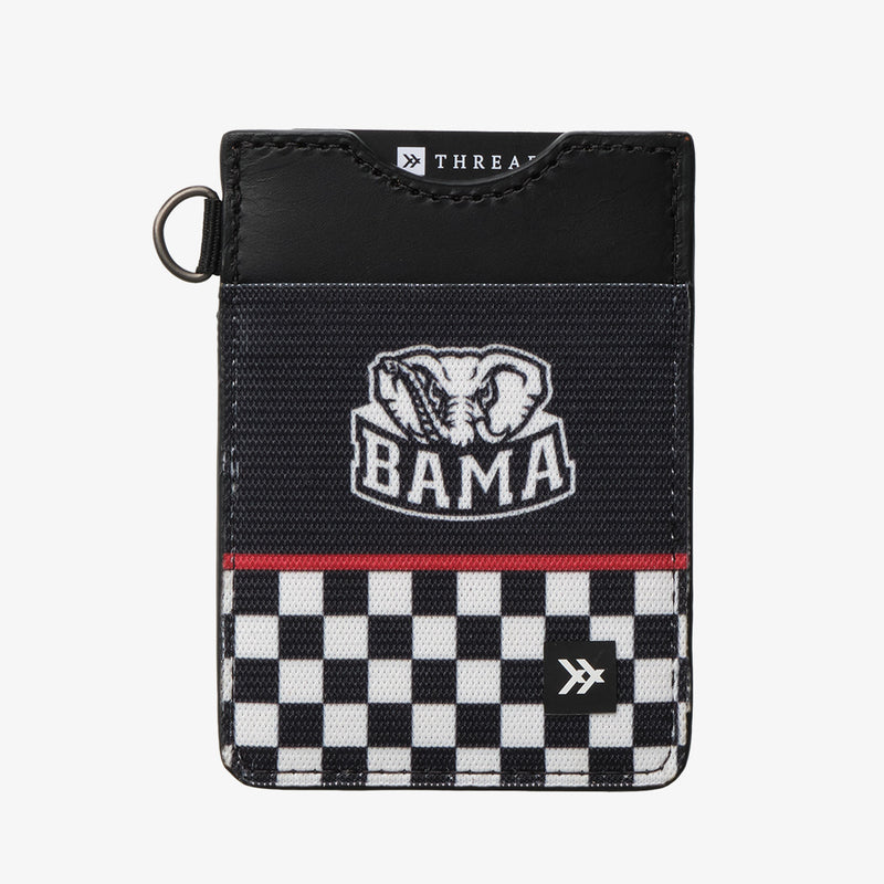 Thread Wallets Alabama Black Checker - Vertical Leather Wallet