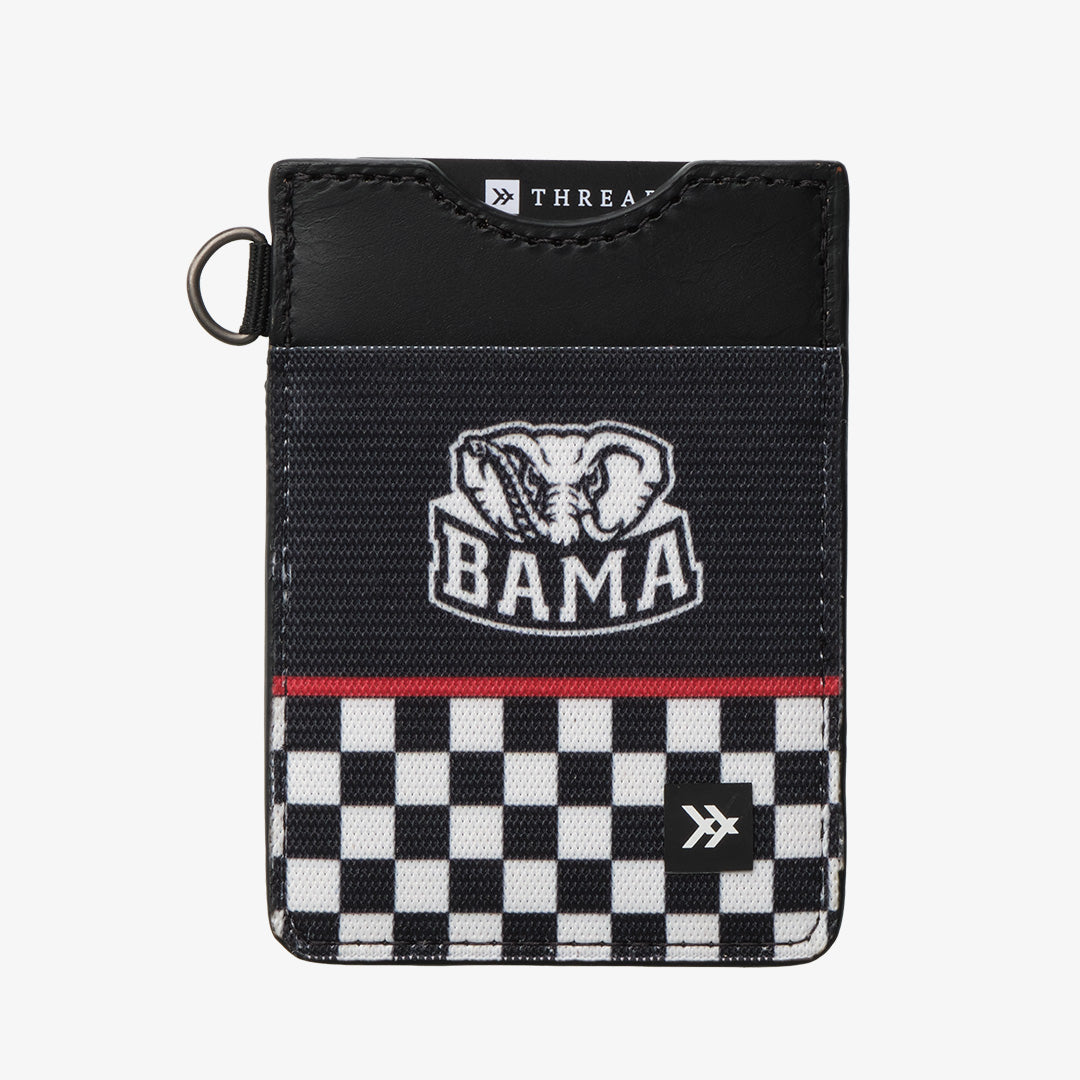 Vertical Leather Wallet - Alabama Black Checker - Thread®