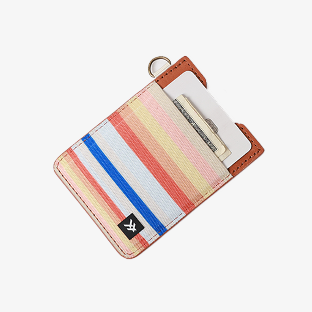 Vertical Leather Wallet - Renae Peach - Thread®