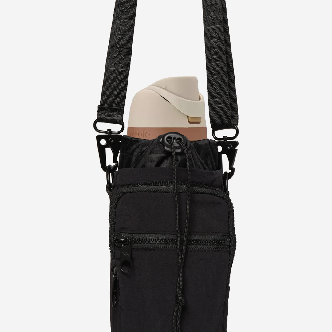 Black | Water Bottle Sling Bag | Thread® · Thread®
