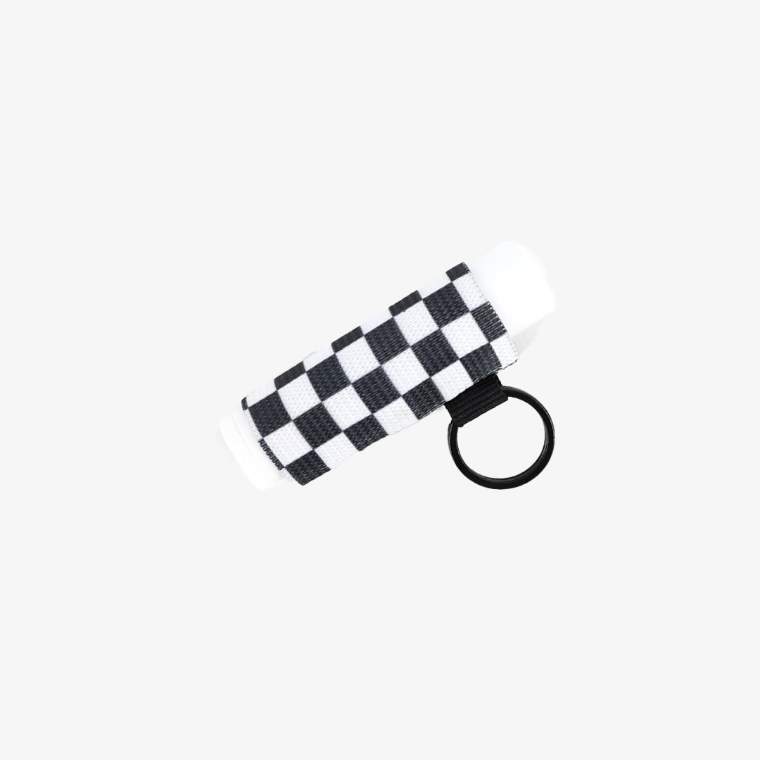 Alabama Black Checker - Chapstick Holder Keychain
