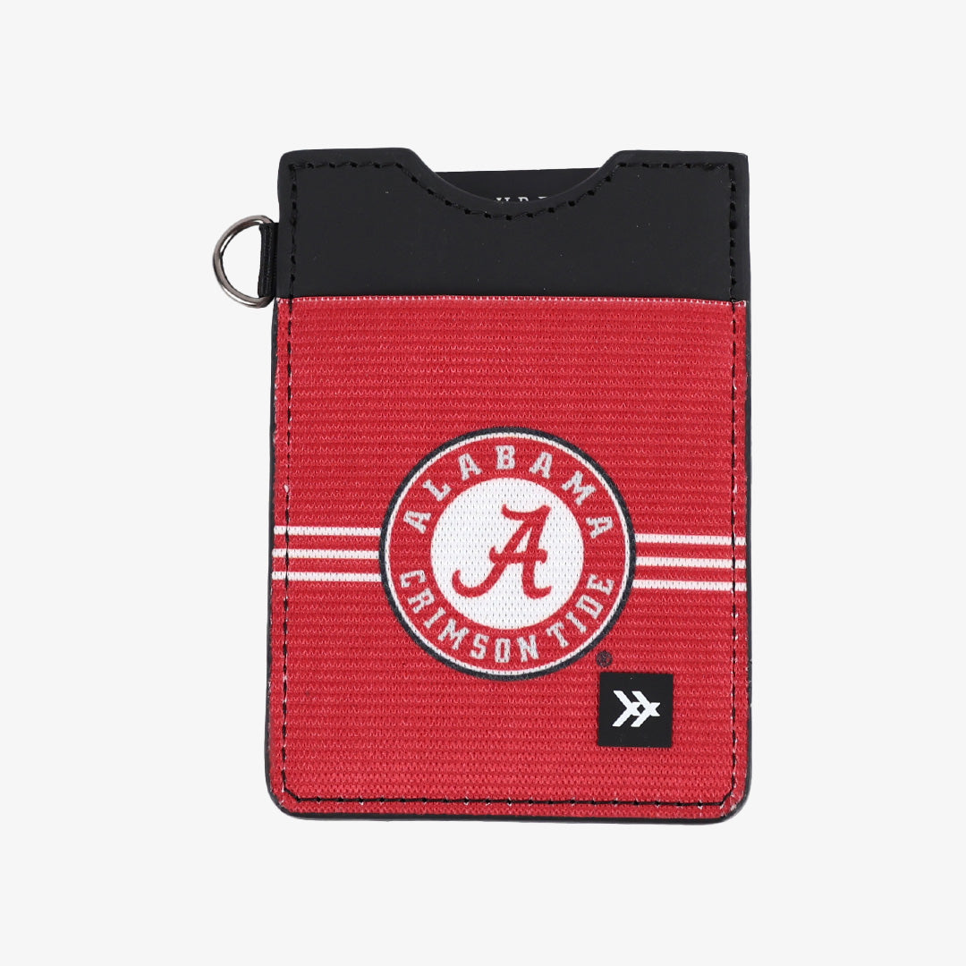 Alabama Crimson Stripe - Vertical Leather Wallet