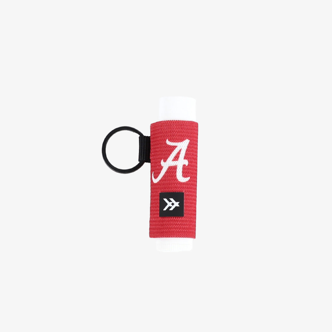 Alabama Crimson Solid - Chapstick Holder Keychain