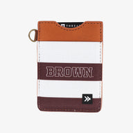 Brown Stripes - Vertical Leather Wallet