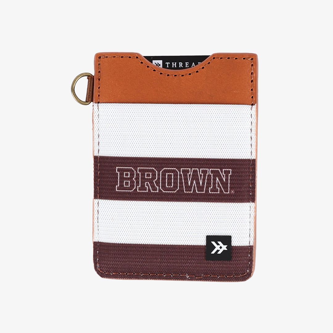 Brown Stripes - Vertical Leather Wallet