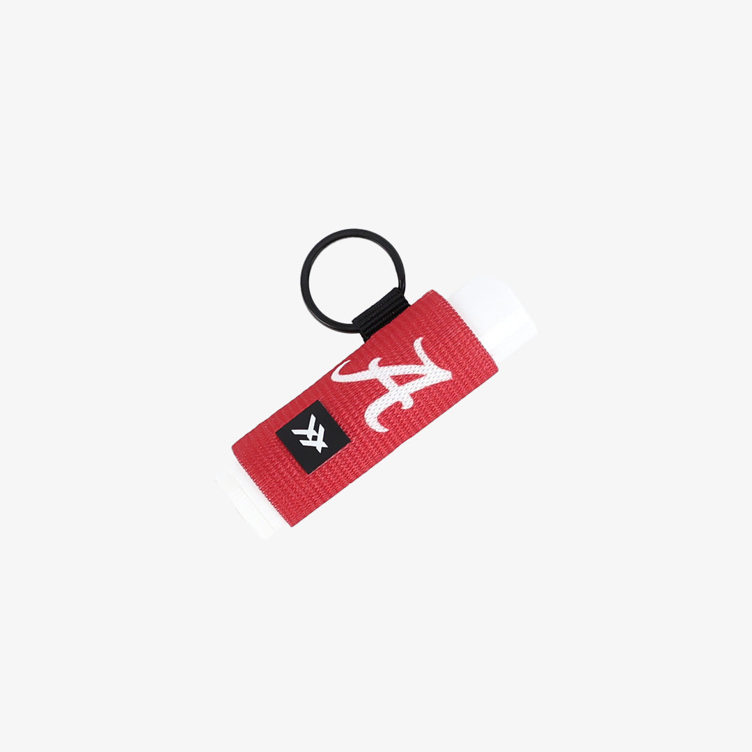 Alabama Crimson Solid - Chapstick Holder Keychain